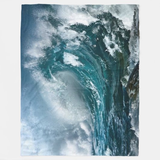 KRACHTIGE WAVES FLEECE DEKEN (Voorkant)