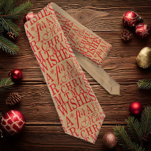 Krachtige Wensen Kraft Typografie Rood ID589 Stropdas