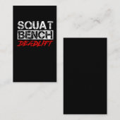 Krachtige werkuitverdiepingen op bank Deadlift-poo Visitekaartje (Voorkant / Achterkant)