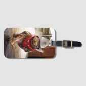 Krachtige Westerne Sheriff Owl met Attitude & Swag Bagagelabel (Voorkant (horizontaal))