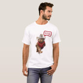 Krachtige Westerne Sheriff Owl met Attitude & Swag T-shirt (Voorkant volledig)