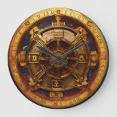 Krachtige Wheel Clock Decor Grote Klok (Voorkant)
