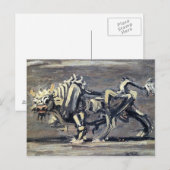 Krachtige 'White Ox 1' Schilderen door Lee Jung-se Briefkaart (Voorkant / Achterkant)