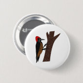 Krachtige Woodpecker Ronde Button 5,7 Cm (Voorkant /achterkant)