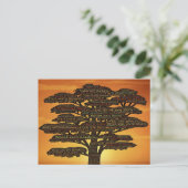 Krachtige woordenlijststructuur briefkaart (Staand voorkant)