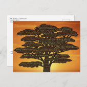 Krachtige woordenlijststructuur briefkaart (Voorkant / Achterkant)