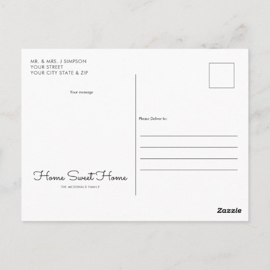 Krachtige woordenlijststructuur briefkaart (Achterkant)