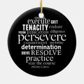 Krachtige Word Art-Mannen Keramisch Ornament (Achterkant)