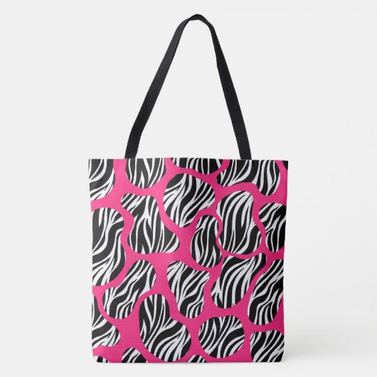 Krachtige zebra streep abstract tote bag (Voorkant)