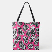 Krachtige zebra streep abstract tote bag (Achterkant)
