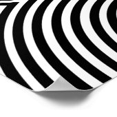 Krachtige Zwart-Wit Geometrische Abstracte Poster (Hoek)