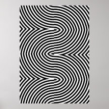 Krachtige Zwart-Wit Geometrische Abstracte Poster