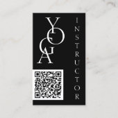 Krachtige Zwart-Wit QR-code Sociale Media Visitekaartje (Voorkant)