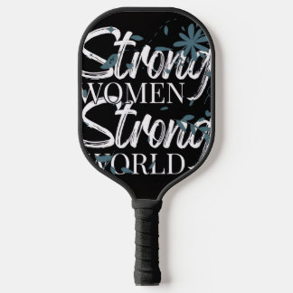 Krachtige Zwarte en Witte Abstracte Typografie Aan Pickleball Paddle