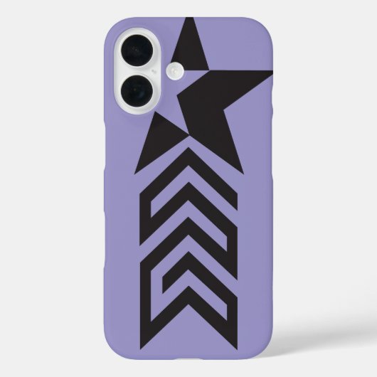 Krachtige Zwarte Geometrische Ster Case-Mate iPhone Case (Achterkant)