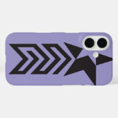 Krachtige Zwarte Geometrische Ster Case-Mate iPhone Case (Achterkant (horizontaal))