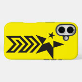 Krachtige Zwarte Geometrische Ster Case-Mate iPhone Case (Achterkant (horizontaal))