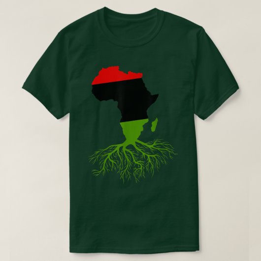 Krachtige zwarte-geschiedenismaand Roots BLM AFR T-shirt (Design voorkant)