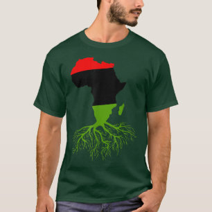 Krachtige zwarte-geschiedenismaand Roots BLM AFR T-shirt