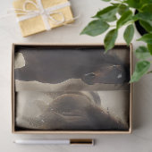 Krachtige zwarte hengsten in sneeuwdecoupage tissuepapier (Geschenk)