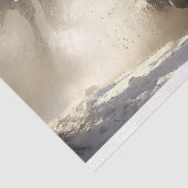 Krachtige zwarte hengsten in sneeuwdecoupage tissuepapier (Detail)