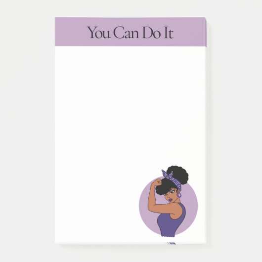 Krachtige Zwarte Vrouw Post-it Notities Post-it® Notes (Voorkant)
