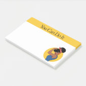 Krachtige Zwarte Vrouw Post-it Notities Post-it® Notes (Schuin)