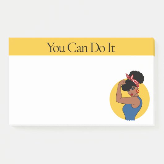 Krachtige Zwarte Vrouw Post-it Notities Post-it® Notes (Voorkant)