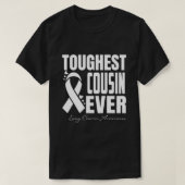 Krachtigste COUSIN Ever Lung Cancer Awareness T-shirt (Design voorkant)