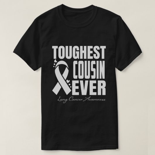 Krachtigste COUSIN Ever Lung Cancer Awareness T-shirt (Design voorkant)