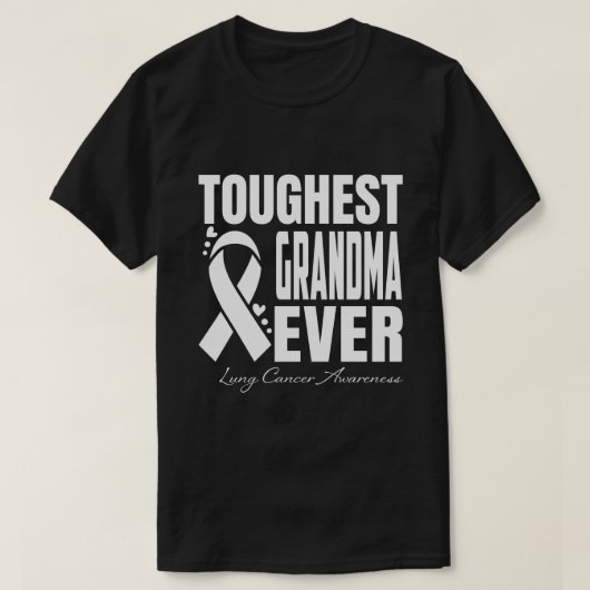 Krachtigste GRANDMA Oog Lung Cancer Awareness T-shirt (Design voorkant)