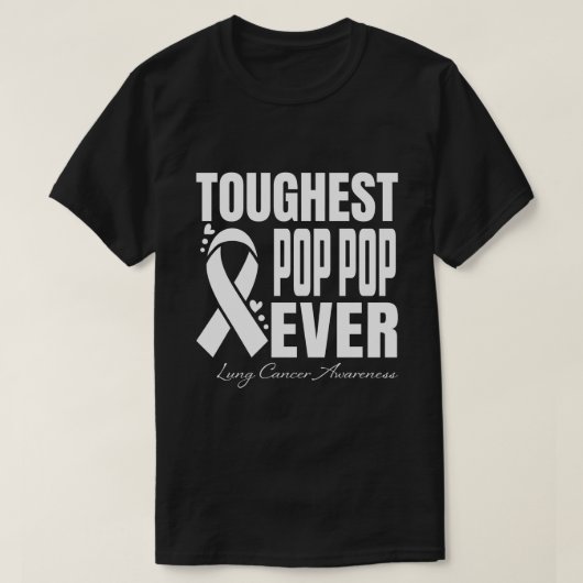 Krachtigste POP POP Oog Lung Cancer Awareness T-shirt (Design voorkant)