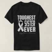 Krachtigste ZISTER ooit Lung Cancer Awareness T-shirt (Design voorkant)