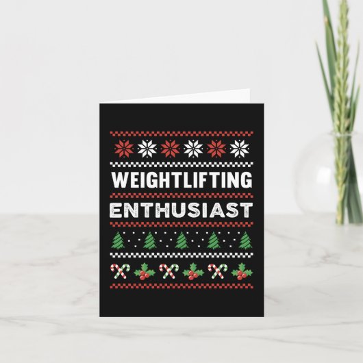 Krachtlifter Lelijke Kerstmuts Kaart (Voorkant)