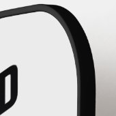 Krachtlijnwerker Zwarte Goud Bliksem Grafisch Pickleball Paddle (Links Detail)