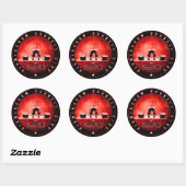 krachtmeting ronde sticker (Vel)