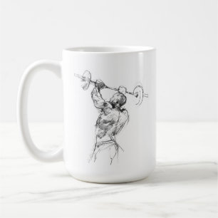 Krachtpatser die gewichten tilt koffiemok