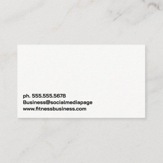 Krachtpatser die Kettle Bells optilt | Fitness Visitekaartje (Achterkant)