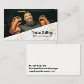 Krachtpatser die Kettle Bells optilt | Fitness Visitekaartje (Voorkant / Achterkant)