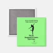 Krachttraining Dansers Grote Blk. Tekst Vierkant Magneet (Voorkant / Achterkant)