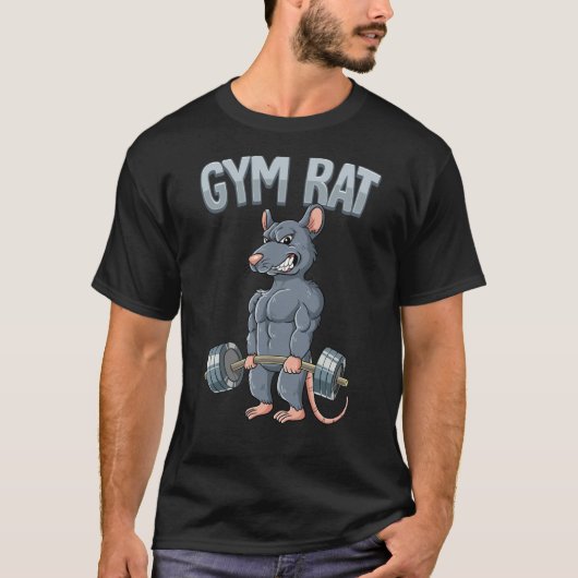 Krachttraining Deadlift Gym Rat T-shirt (Voorkant)