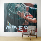 Krachttraining Fitnesscentrum Gezondheid Wandkleed (In Situ (horizontaal))