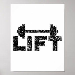 Krachttraining Gewichten tillen Fitnessstudio 1 Poster