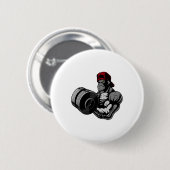 Krachttraining Gorilla Workout Gym Bodybuilding Ronde Button 5,7 Cm (Voorkant /achterkant)