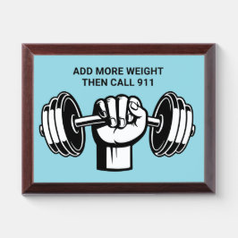 Krachttraining Motivatie Bodybuilding Gym Houten Troffee Gedenkplaat