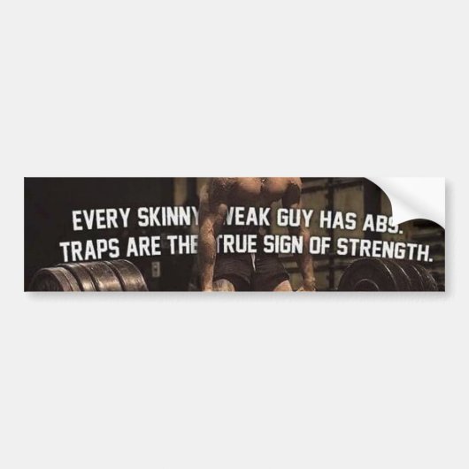 Krachttraining Motivatie - Vallen - Workout Bumpersticker (Voorkant)