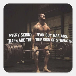 Krachttraining Motivatie - Vallen - Workout Vierkante Sticker