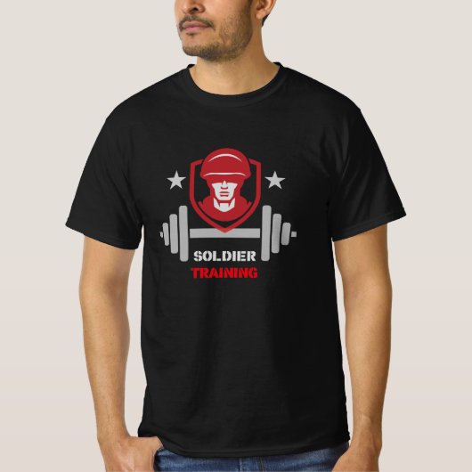 Krachttraining Workout voor Soldaten T-shirt (Voorkant)