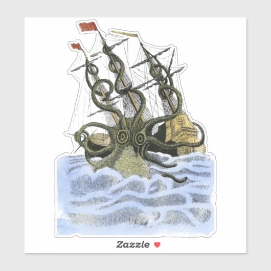 Kracken Transparant Sticker (Vel)