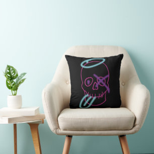 Kraffiti - Roze, Paars, blauw en zwart Kussen
